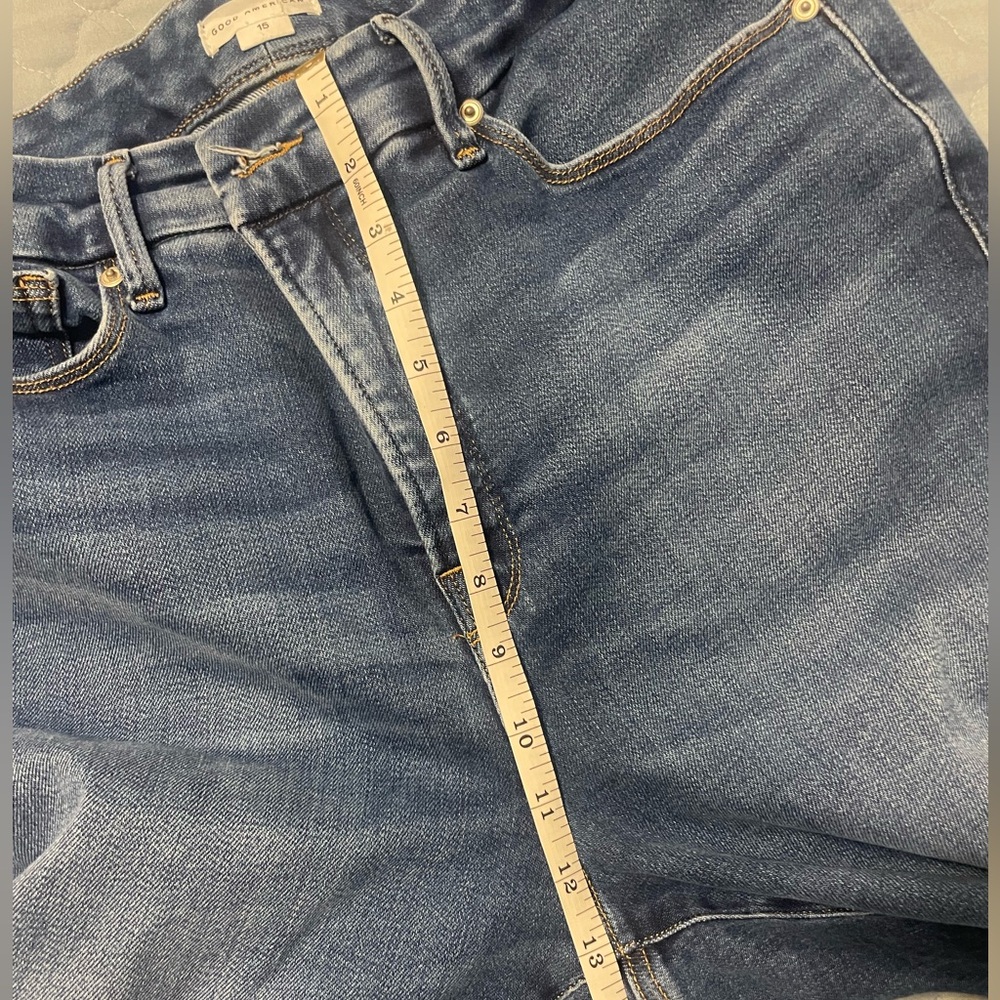 Good American - Soft Tech Good Legs Cropped Mini Boot Jeans Sz 15 - Picture 4 of 4